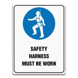 SAFETY HARNESS MUST BE WORN SIGN